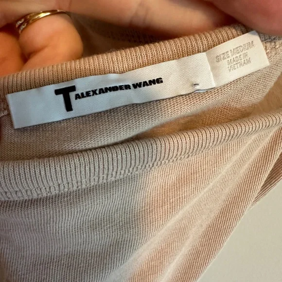 Alexander Wang Halter Cream Medium 100% Cotton Tan Mini Bodycon Dress - Picture 4 of 5